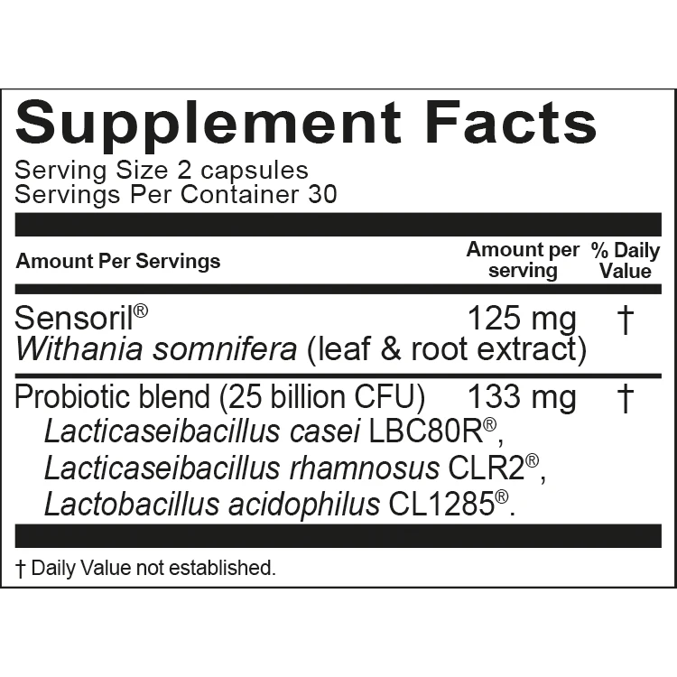 Stress Support Probiotic Capsules with Sensoril®